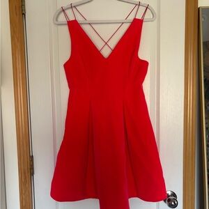 Topshop Vibrant Red Backless Dress